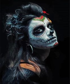 Aesthetic La Calavera Catrina paint by number