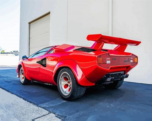 Aesthetic Lamborghini Countach paint by number