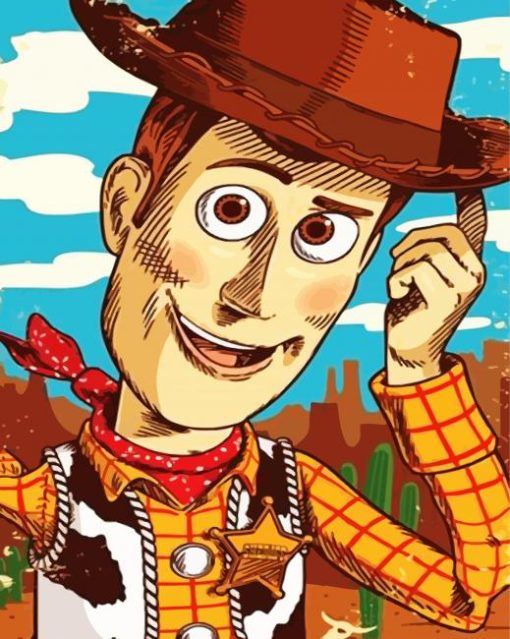 Aesthetic Sheriff Woody paint by numbers