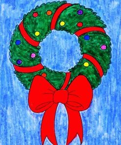 Aesthetic Wreath Christmas paint by number