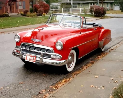 Aesthetic Classy Red Car paint by number