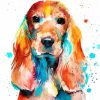 Aesthetic Colorful English Cocker Spaniel paint by number