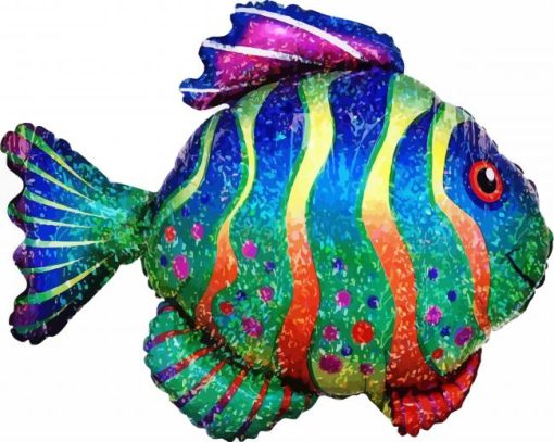 Aesthetic Colorful Fish paint by number