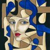 Aesthetic Cubism Lady paint by numbers