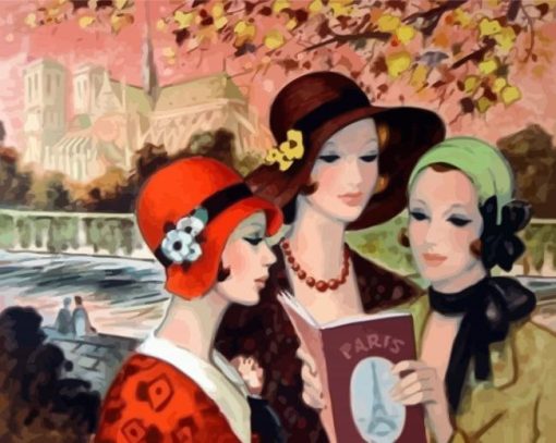 Aesthetic Deco Ladies paint by numbers