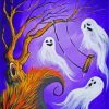 Aesthetic Halloween Ghosts paint by numbers