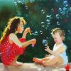 Aesthetic Siblings And Bubbles paint by numbers