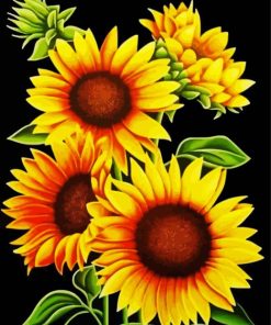 Aesthetic Sunflowers paint by number