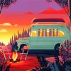 Aesthetic Vanlife Illustration paint by numbers