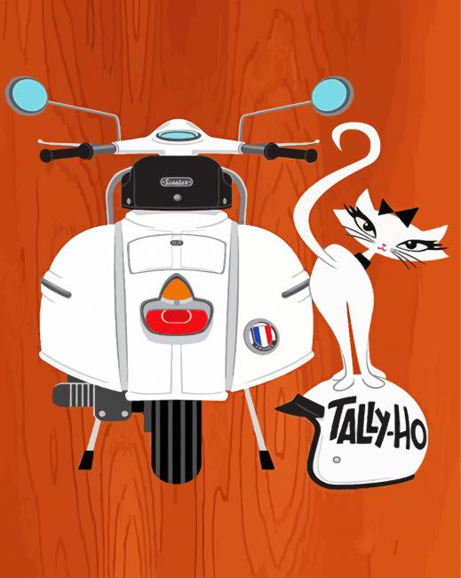 Aesthetic White Cat paint by number