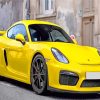 Aesthetic Yellow Porsche Cayman paint by numbers