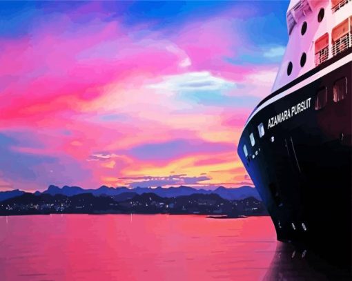 Azamara Pursuit At Sunset paint by numbers