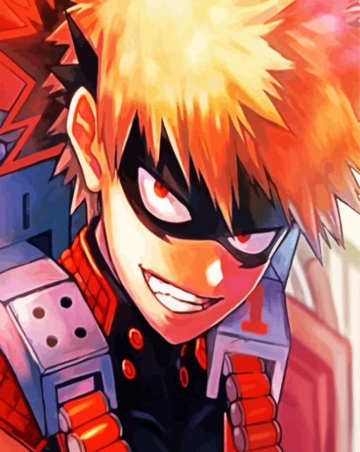 Bakugo Anime Boy paint by number