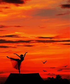 Ballerina Silhouette paint by numbers