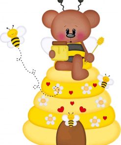 Bee Bear paint by numbers