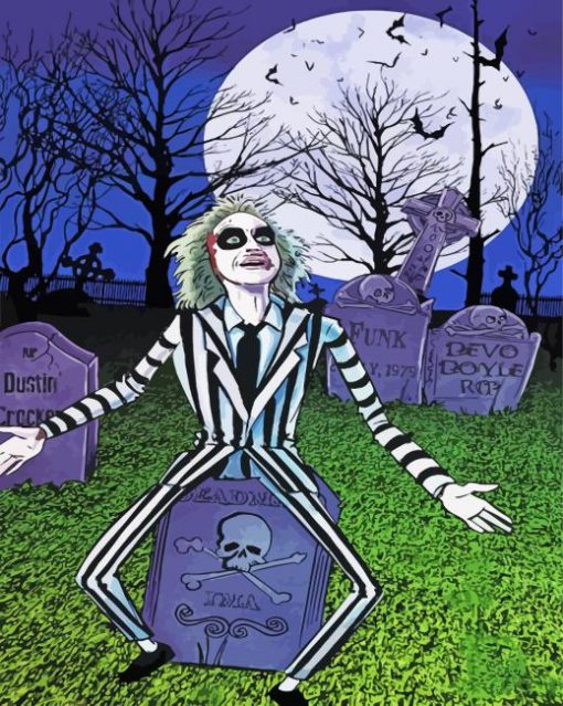 Beetlejuice paint by number