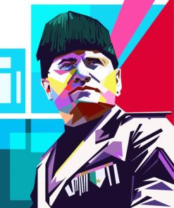 Benito Mussolini Pop Art paint by number