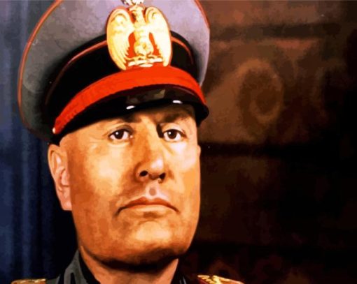 Benito Mussolini paint by number