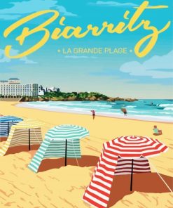 Biarritz France Poster paint by numbers