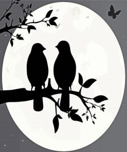 Birds Silhouette paint by numbers