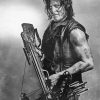 Black And White Daryl Dixon paint by numbers