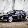 Black Ferrari Testarossa paint by number