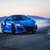 Blue Acura NSX paint by numbers