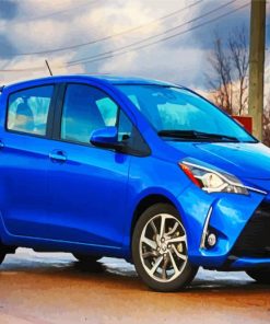 Blue Toyota Yaris Car paint by numbers