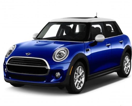 Blue Mini Cooper paint by numbers