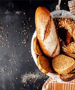 Aesthetic Bread Basket paint by number