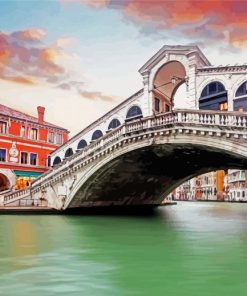 Burano Rialto Bridge paint by number