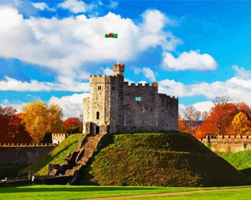 Cardiff Castle paint by number