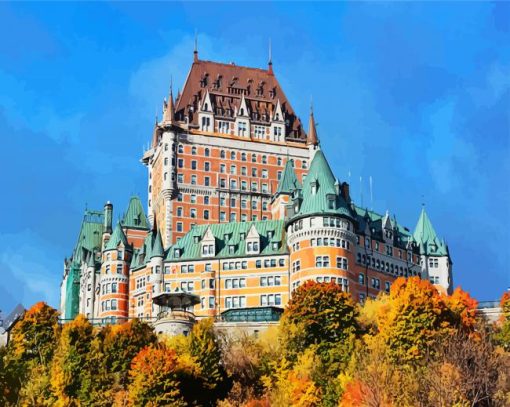 Chateau Frontenac Quebec paint by number