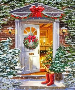 Christmas Door paint by number