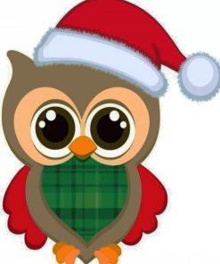 Christmas Owl paint by numbers