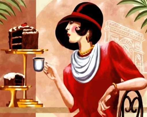 Classy Deco Lady paint by numbers