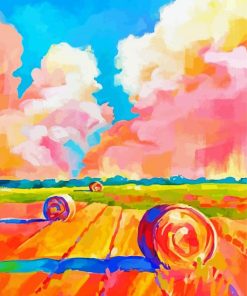 Colorful ABy Bales Art paint by number