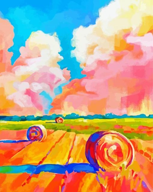 Colorful ABy Bales Art paint by number