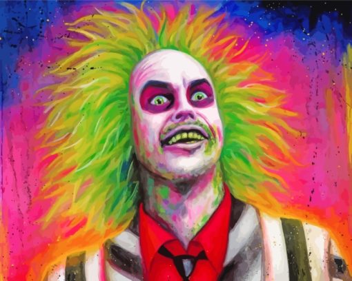 Colorful Beetlejuice Art paint by numbers