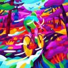 Colourful Cyclist Illustration paint by numbers