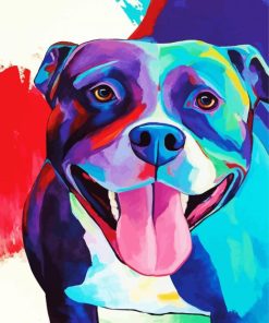 Colorful Dog paint by number