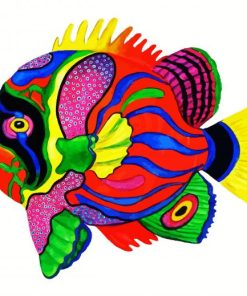 Colorful Fish paint by numbers