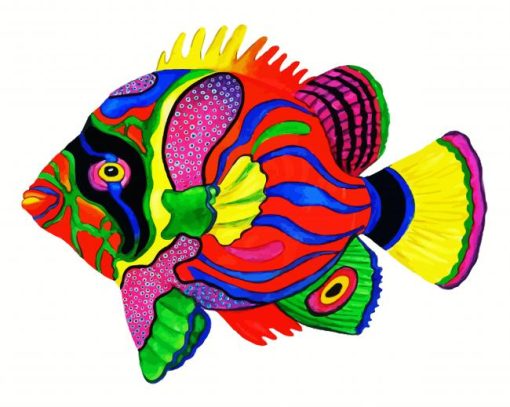 Colorful Fish paint by numbers