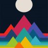 Colourful Mountains paint by numbers