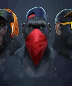 Cool Monkeys paint by number