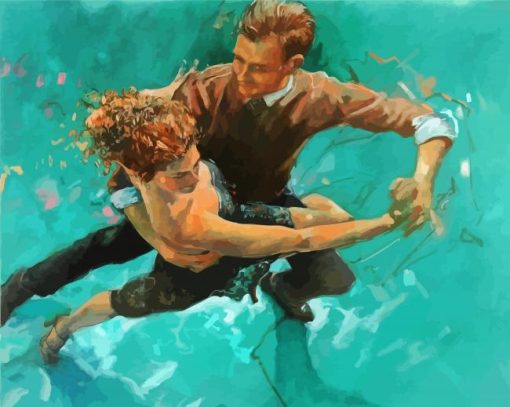 Couple Dancing In The Water paint by numbers