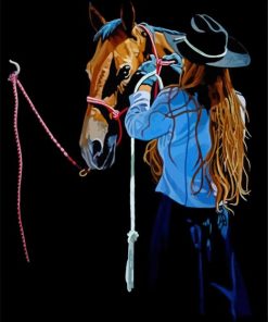 Cowgirl paint by number