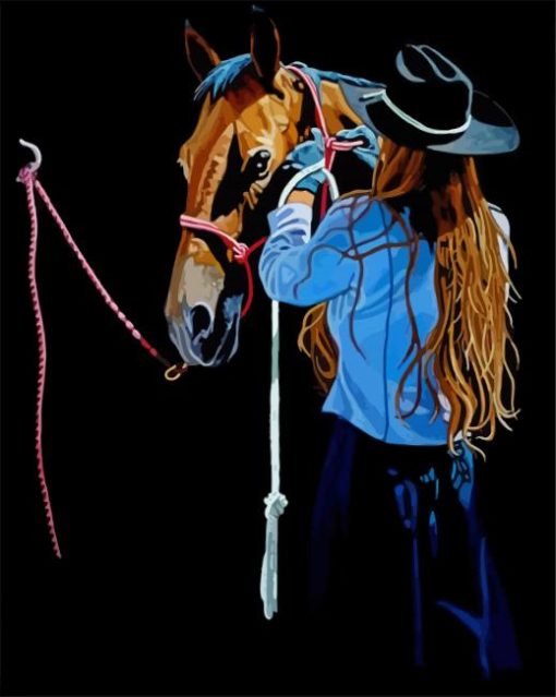 Cowgirl paint by number