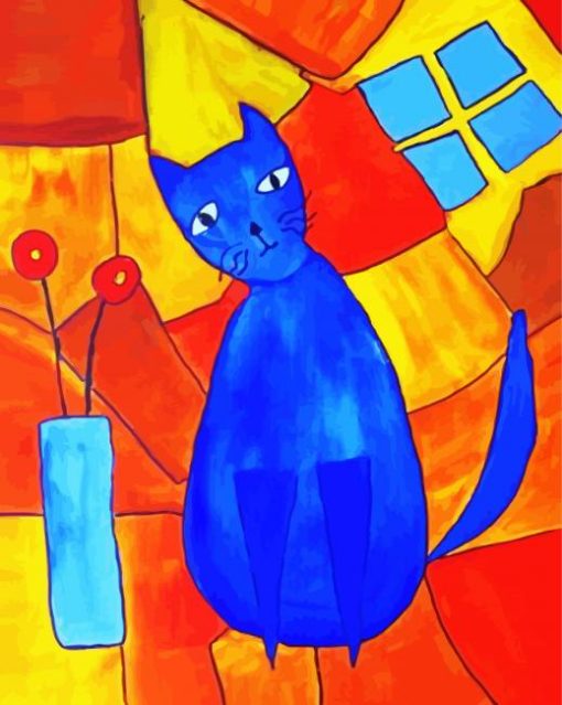 Cubism Cat paint by number