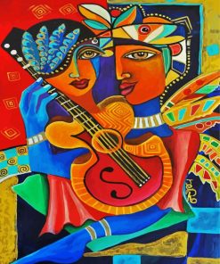 Cubist Musicians paint by number